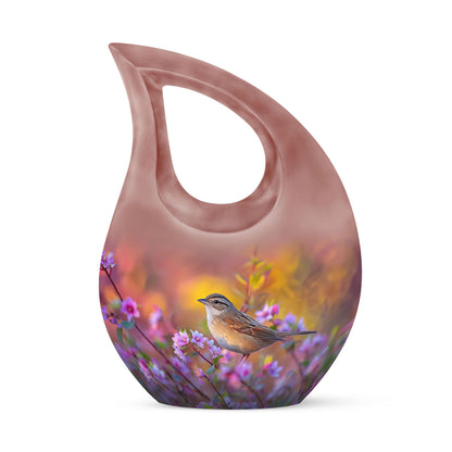 Medium size Sparrow Urn with a 10-inch Cross Drop design 