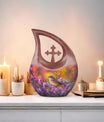 Medium size Sparrow Urn with a 10-inch Cross Drop design 