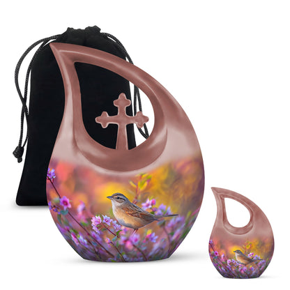 Personalized Bird Cremation Urn for Human Ashes - 10-inch, 200 cu in - Yatskia