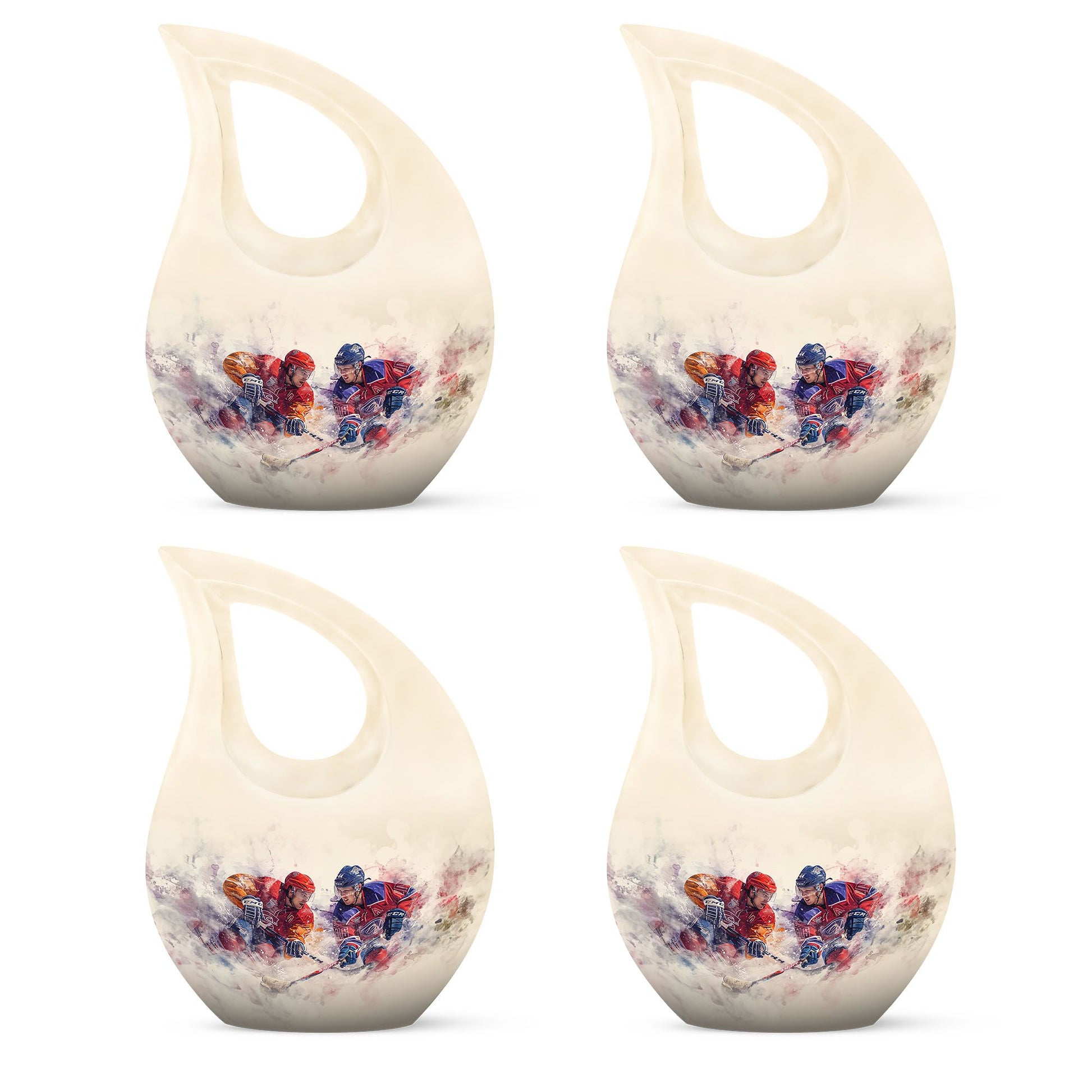 Ice Hockey Memorial Urn - Keepsake Urn For Human Ashes For Male & Female