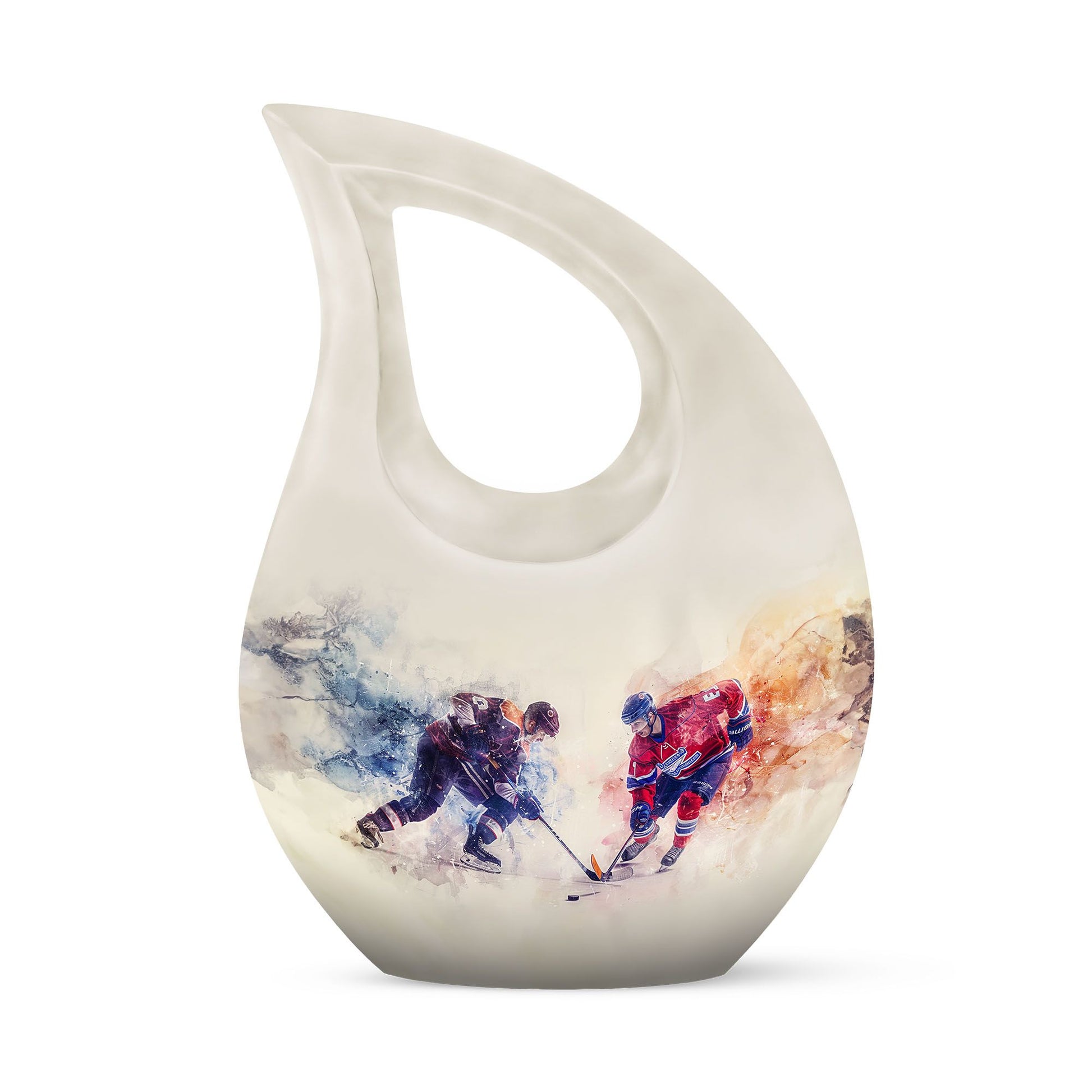 Hockey Cremation Urn - Handcrafted Human Memorial Urn For Female & Male