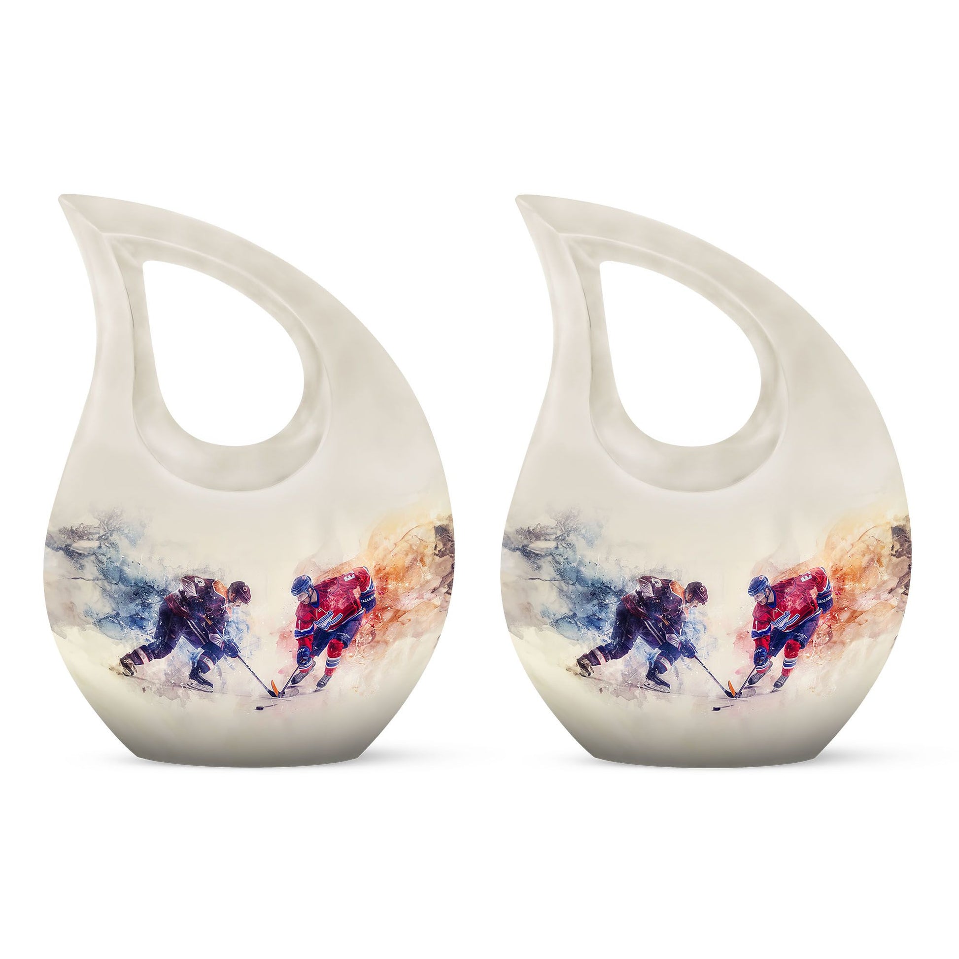 Hockey Cremation Urn - Handcrafted Human Memorial Urn For Female & Male