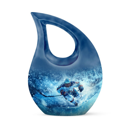 Personalized Hockey Cremation Urn for Men & Women - 10-inch, 200 cu in - Yatskia