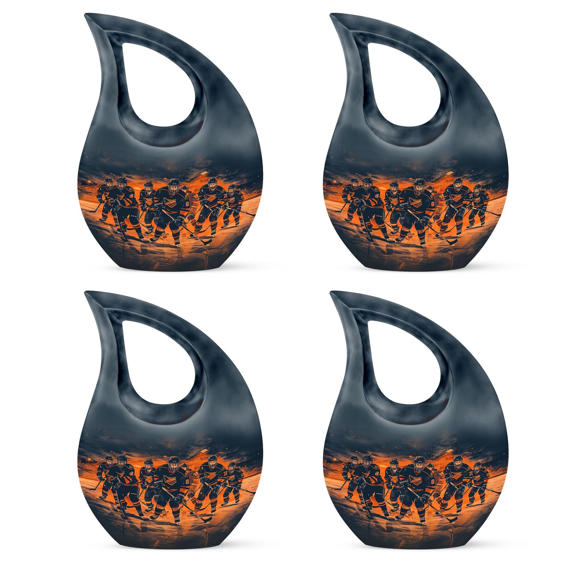 Ice Hockey Theme 3 Inch Keepsake Pack of 4