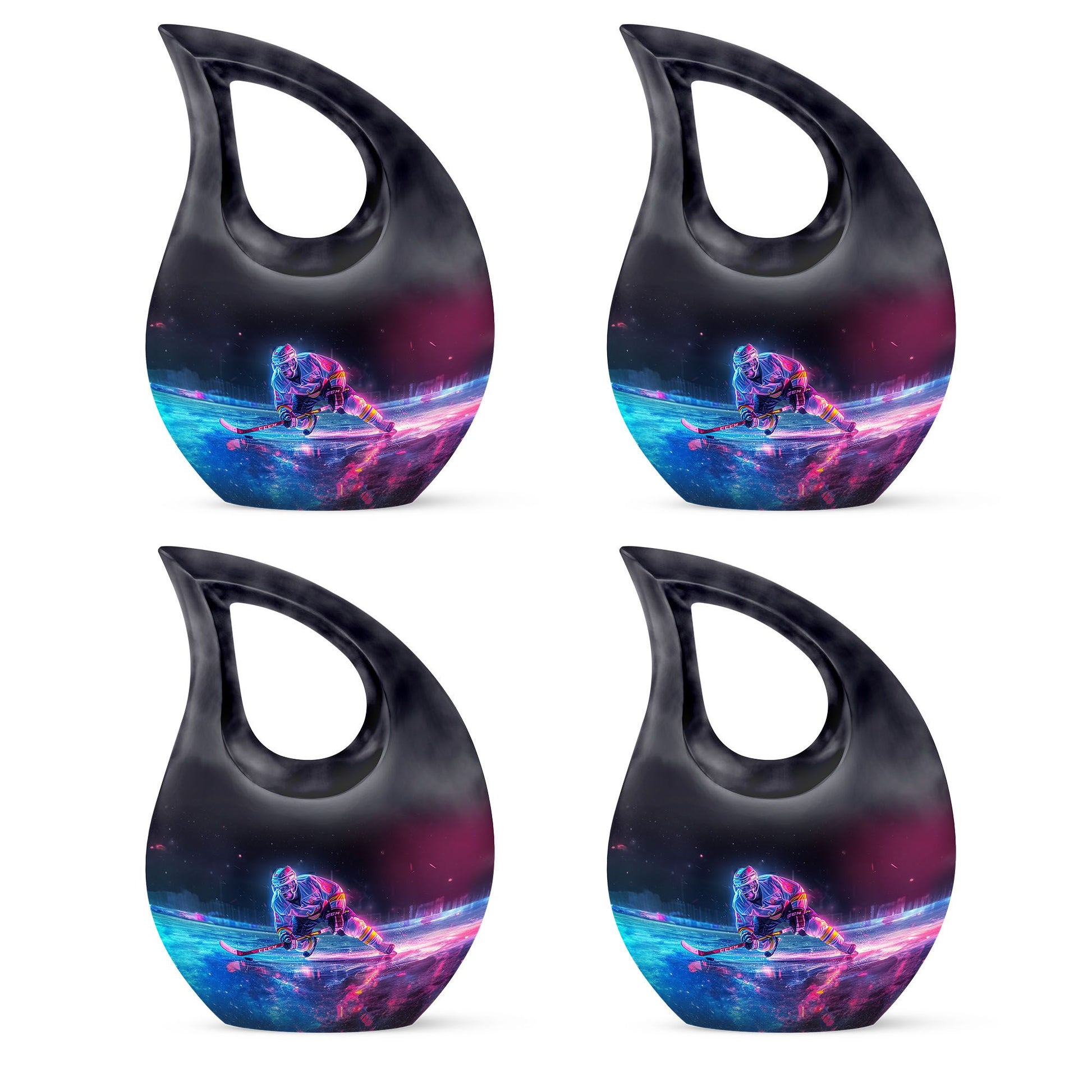 Ice Hockey Theme 3 Inch Keepsake Pack of 4