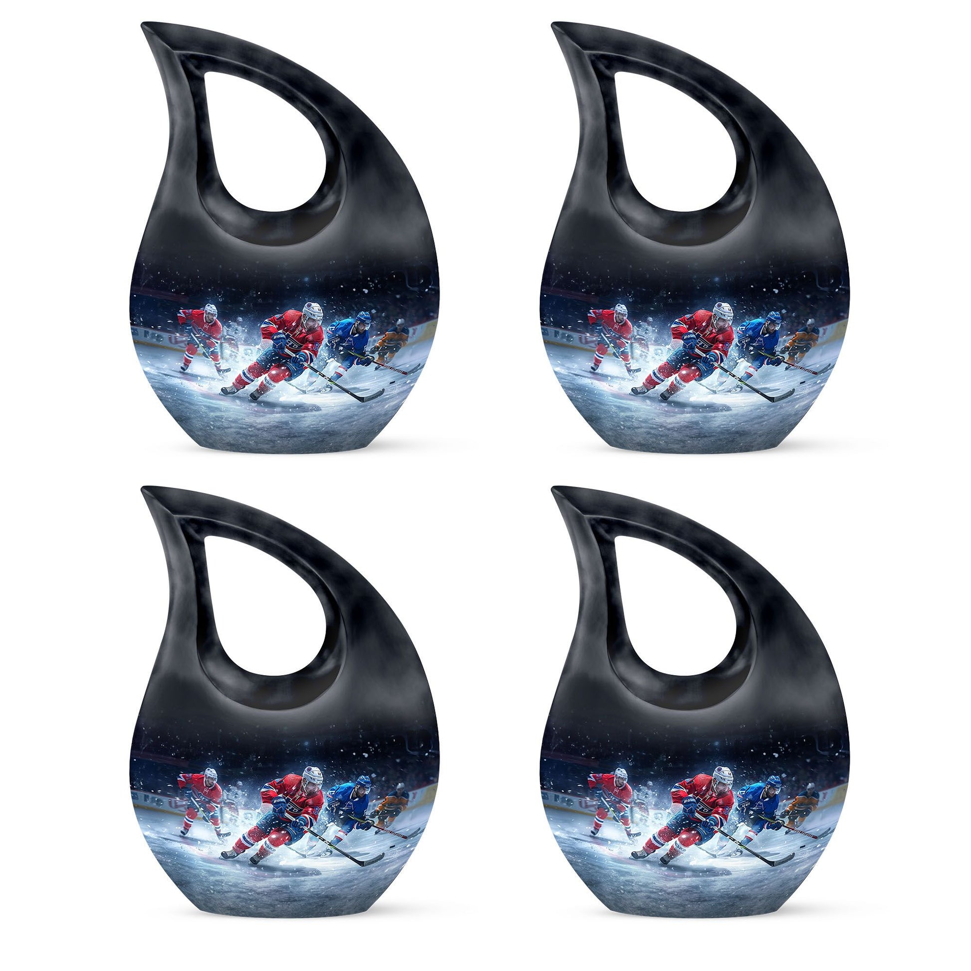 Ice Hockey Theme 3 Inch Keepsake Pack of 4