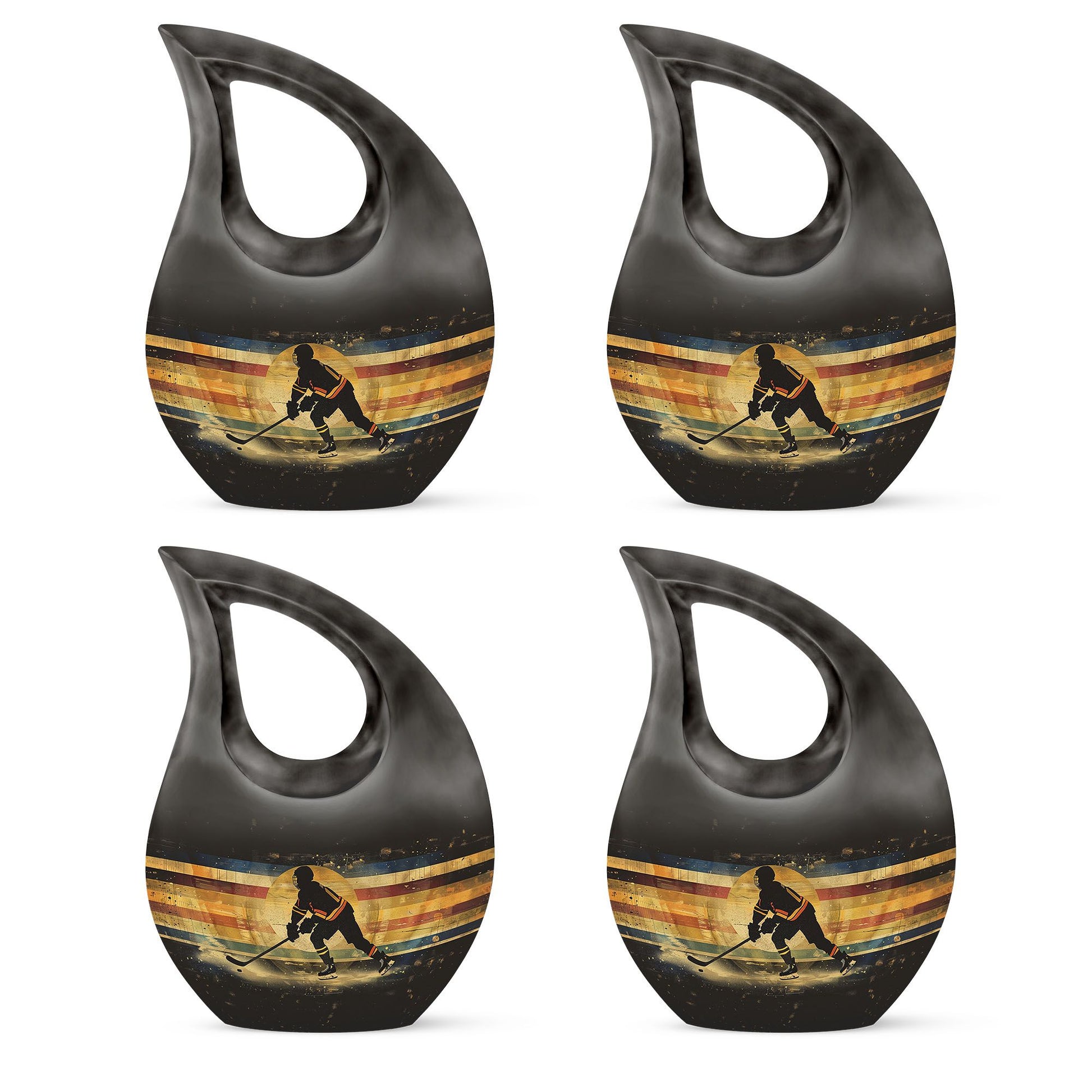 Ice Hockey Memorial Urn - Small Keepsake Urn For Human Ashes For Adult