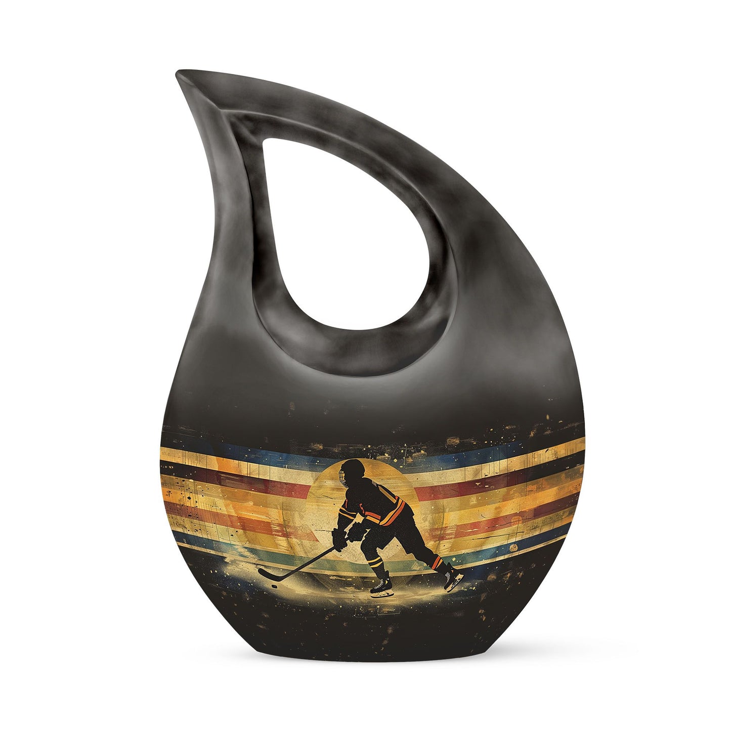 Personalized Hockey Keepsake Urn for Adult - 10-inch, 200 cu in - Yatskia