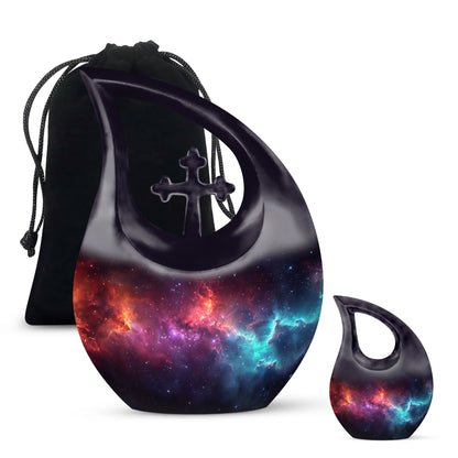 Personalized Galaxy Cremation Urn for Adult - 10-inch, 200 cu in - Yatskia