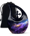 10-inch Nebula Galaxy Urn with Cross Drop design, 