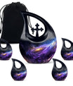 Nebula Galaxy Theme Large Urn With 4 Keepsake Urn