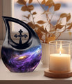10-inch Nebula Galaxy Urn with Cross Drop design, 
