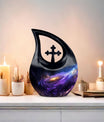 10-inch Nebula Galaxy Urn with Cross Drop design, 