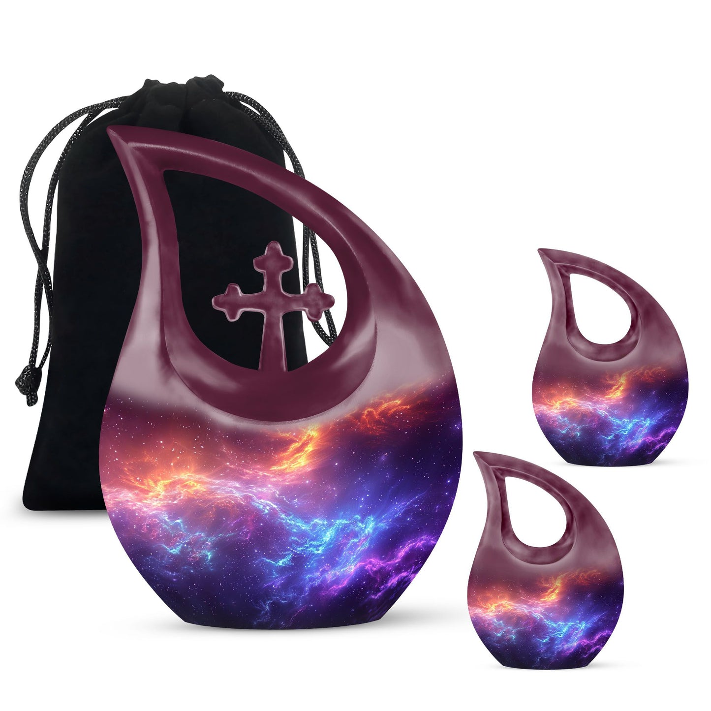 Personalized Galaxy Memorial Urn for Men & Women - 10-inch, 200 cu in - Yatskia