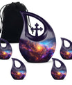 Nebula Galaxy Theme Large Urn With 4 Keepsake Urn