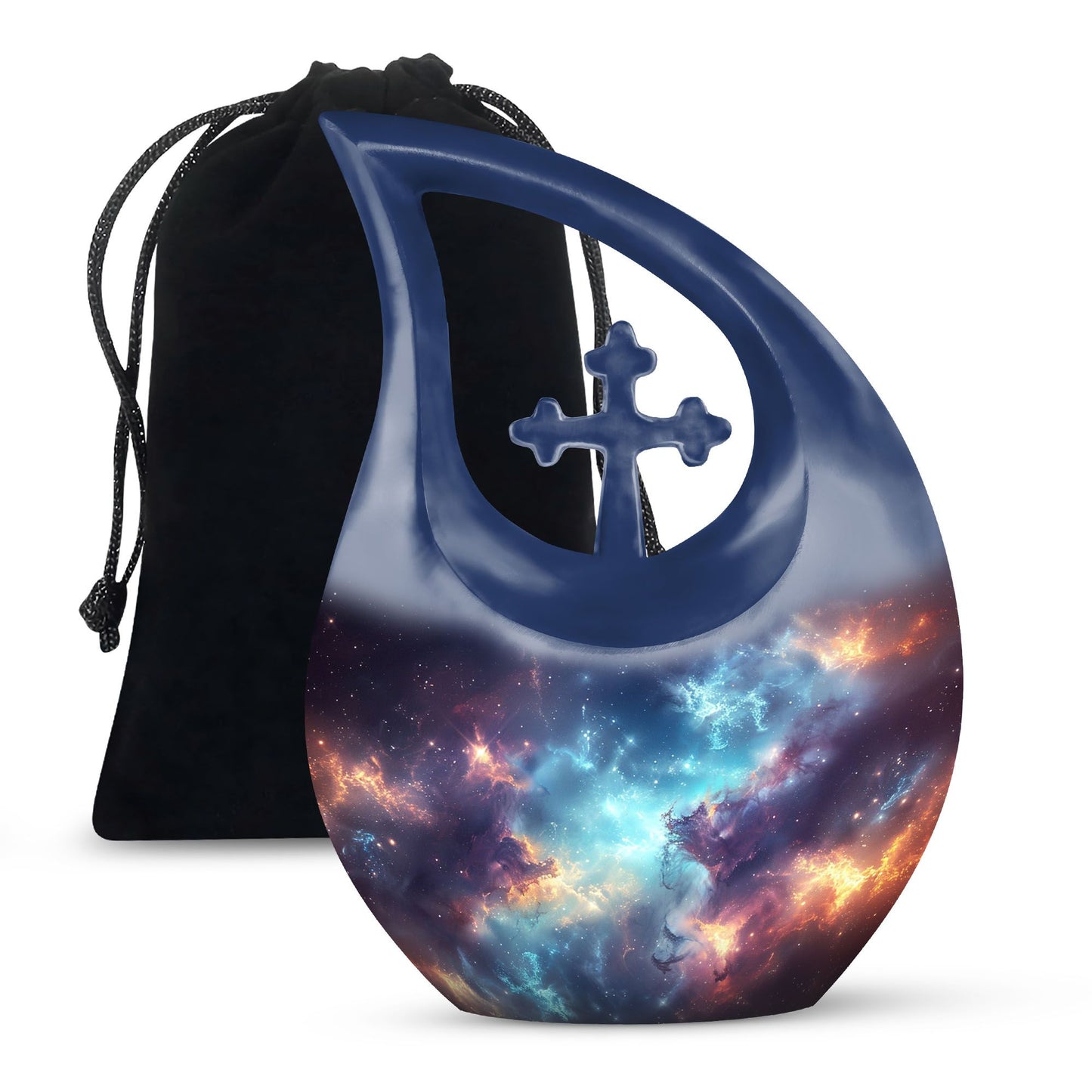 Personalized Galaxy Cremation Urn for Human Ashes - 10-inch, 200 cu in - Yatskia