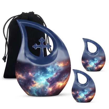 Personalized Galaxy Cremation Urn for Human Ashes - 10-inch, 200 cu in - Yatskia