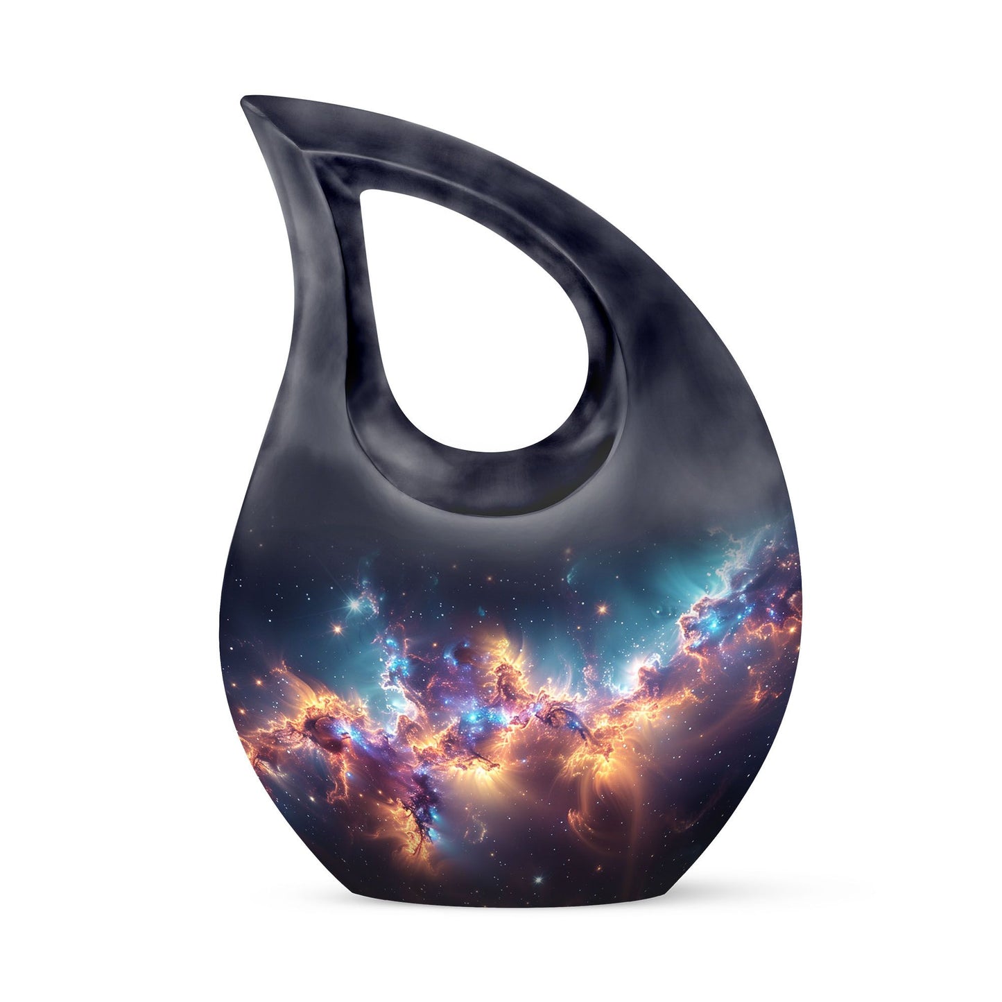 Personalized Galaxy Memorial Urn for Human Ashes - 10-inch, 200 cu in - Yatskia