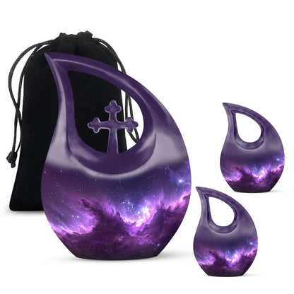 Affordable Nebula Galaxy Urn, Large Cross Drop Design, 