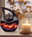 Affordable 10 inch Nebula Galaxy Urn with Cross Drop design,