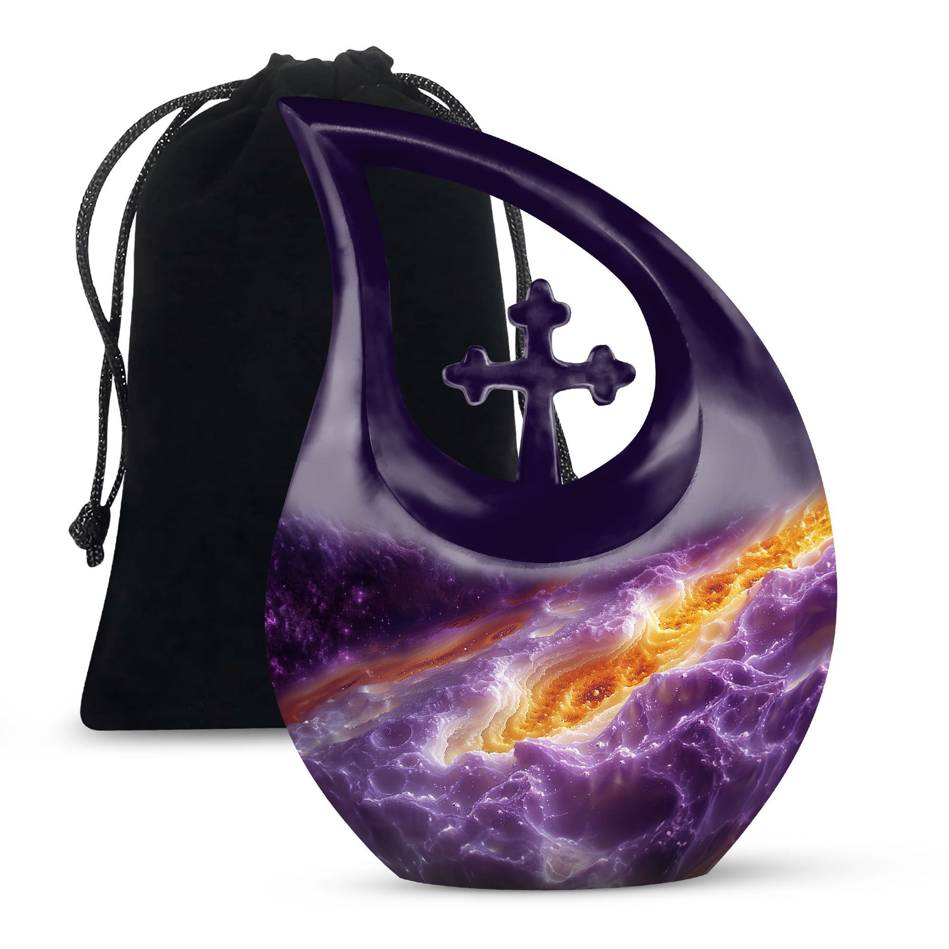 Purple Galaxy Cremation Urn - Mini Cremation Urns For Human Ashes