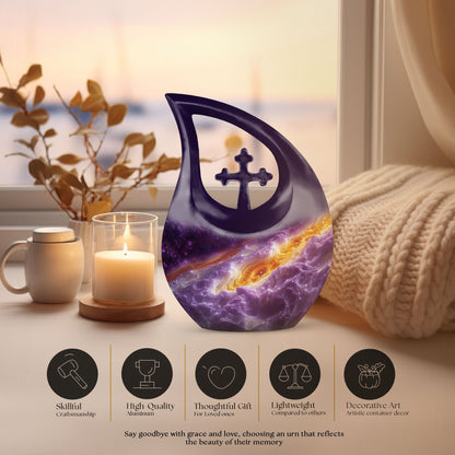Affordable 10-inch Aluminium Nebula Galaxy Urn 