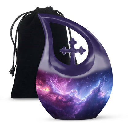 Personalized Galaxy Cremation Urn for Human Ashes - 10-inch, 200 cu in - Yatskia