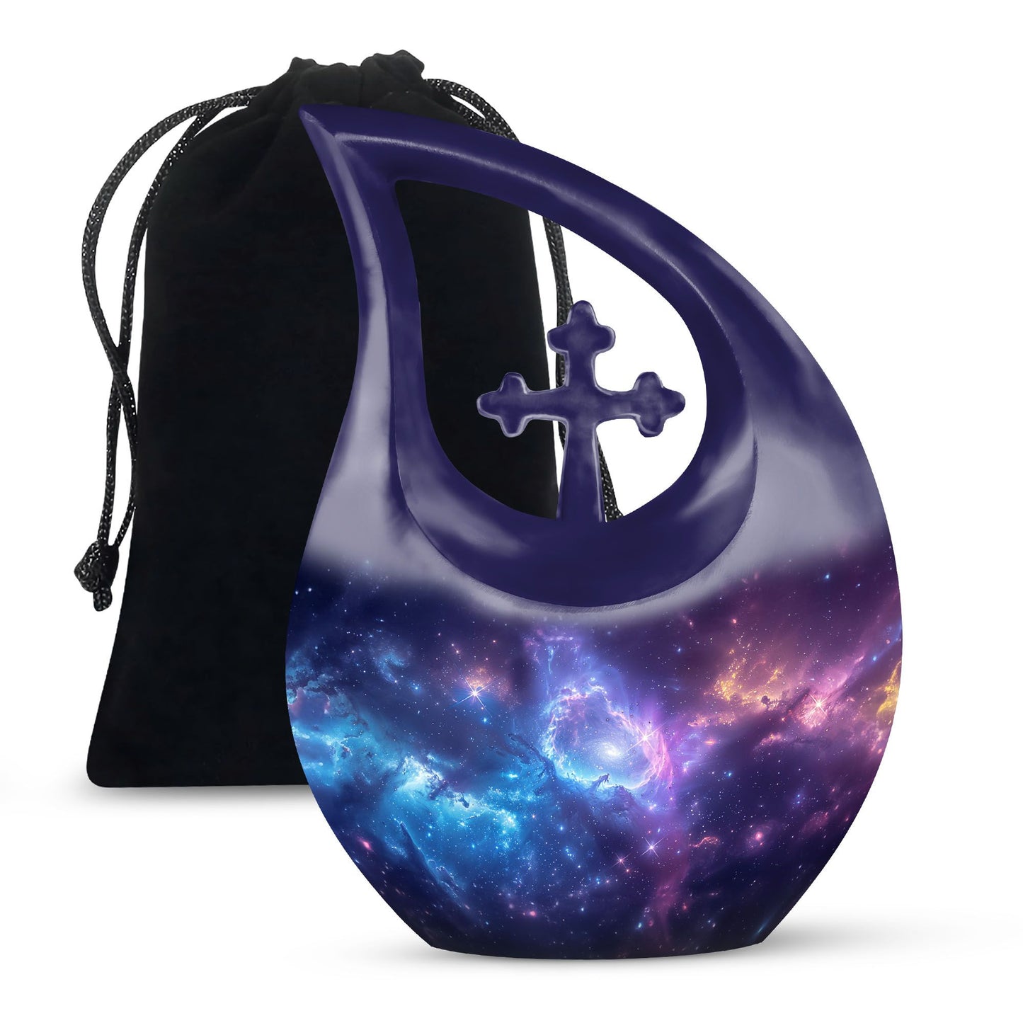 Personalized Galaxy Cremation Urn for Mom - 10-inch, 200 cu in - Yatskia