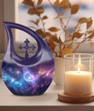 10-Inch affordable Nebula Galaxy Urn with Cross Drop design,
