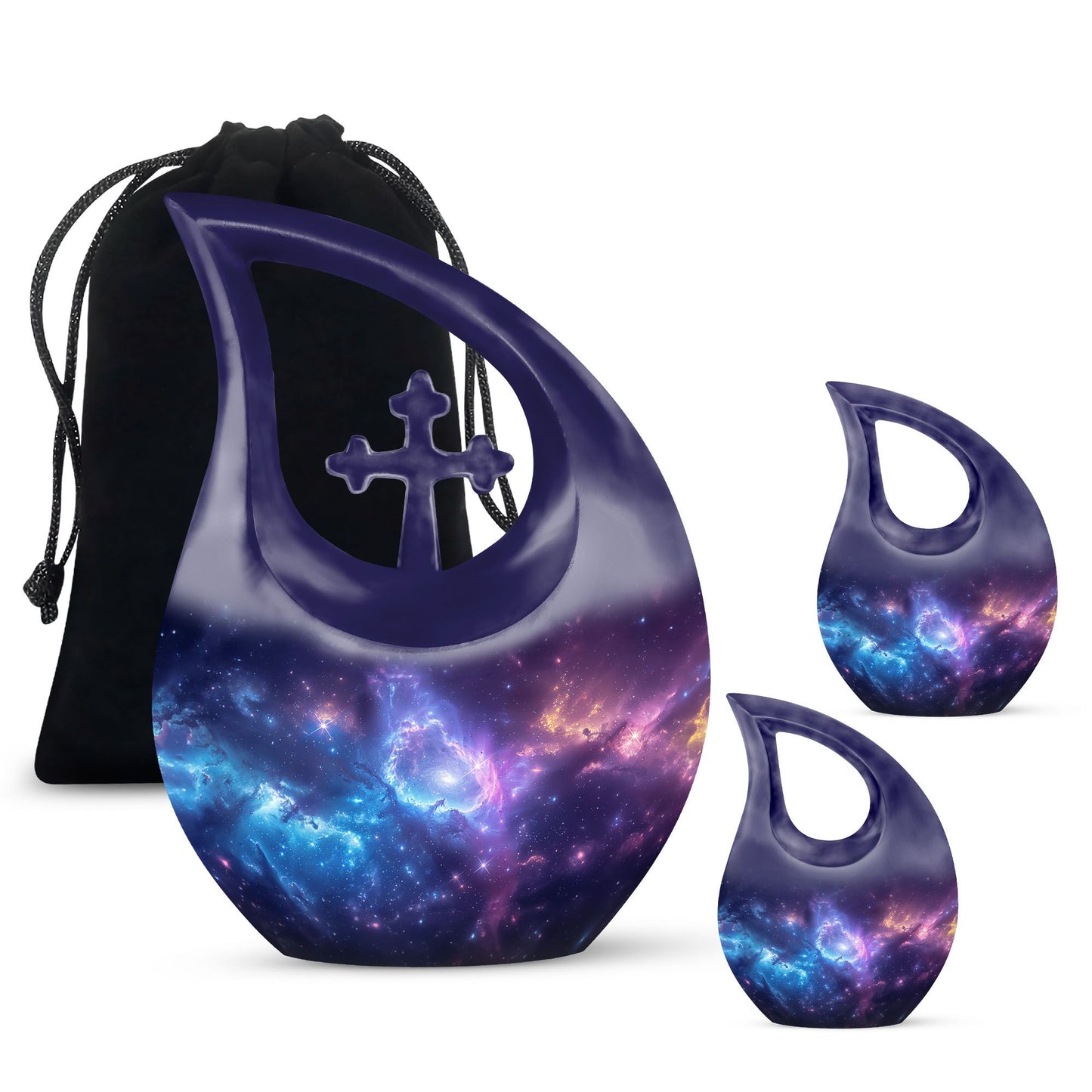 Personalized Galaxy Cremation Urn for Mom - 10-inch, 200 cu in - Yatskia