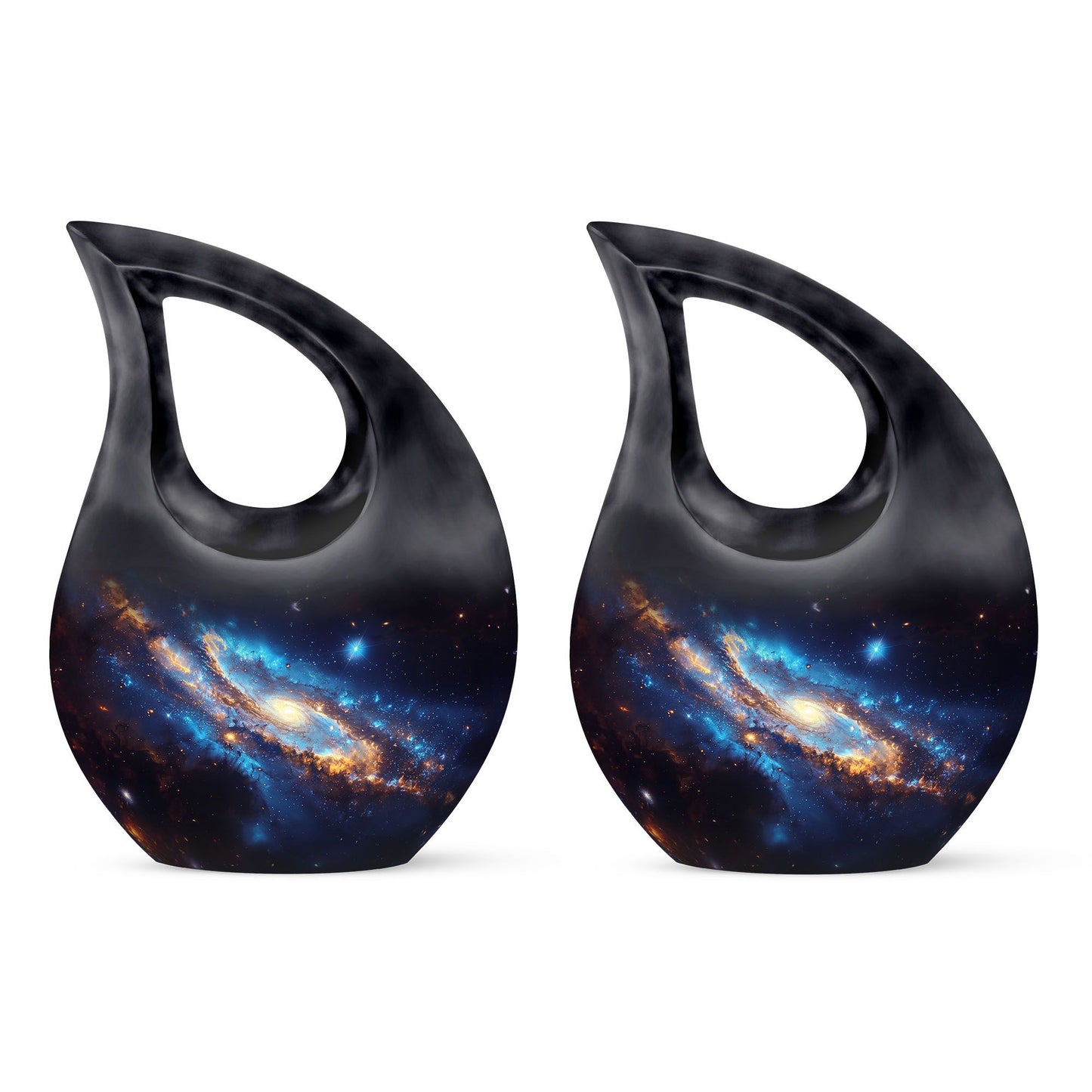 Personalized Galaxy Memorial Urn for Human Ashes - 10-inch, 200 cu in - Yatskia