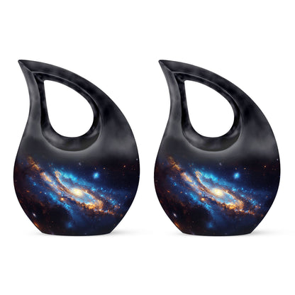 Personalized Galaxy Memorial Urn for Human Ashes - 10-inch, 200 cu in - Yatskia