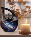 10-inch Nebula Galaxy Cross Drop Memorial Urn 