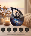 10-inch Nebula Galaxy Cross Drop Memorial Urn 