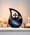 10-inch Nebula Galaxy Cross Drop Memorial Urn 
