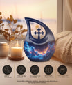 10-inch Nebula Galaxy Urn with Cross Drop Design,