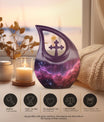 Personalizable Nebula Galaxy Cross Drop Large Memorial Urn