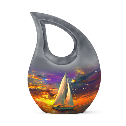 Personalized Religious Cremation Urn for Men & Women - 10-inch, 200 cu in - Yatskia