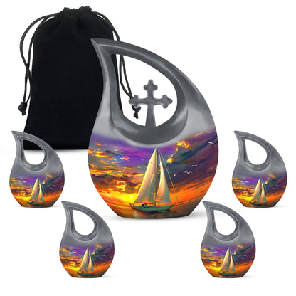 Personalized Religious Cremation Urn for Men & Women - 10-inch, 200 cu in - Yatskia