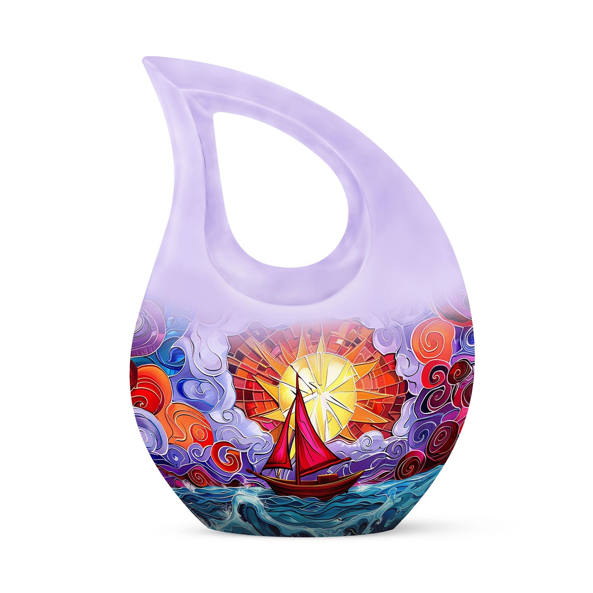Sail Boat Burial Urn - Funeral Urns For Human Ashes For Mom and Dad