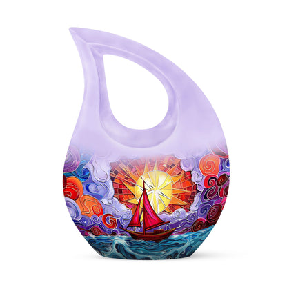 Personalized Ocean Cremation Urn for Mom - 10-inch, 200 cu in - Yatskia