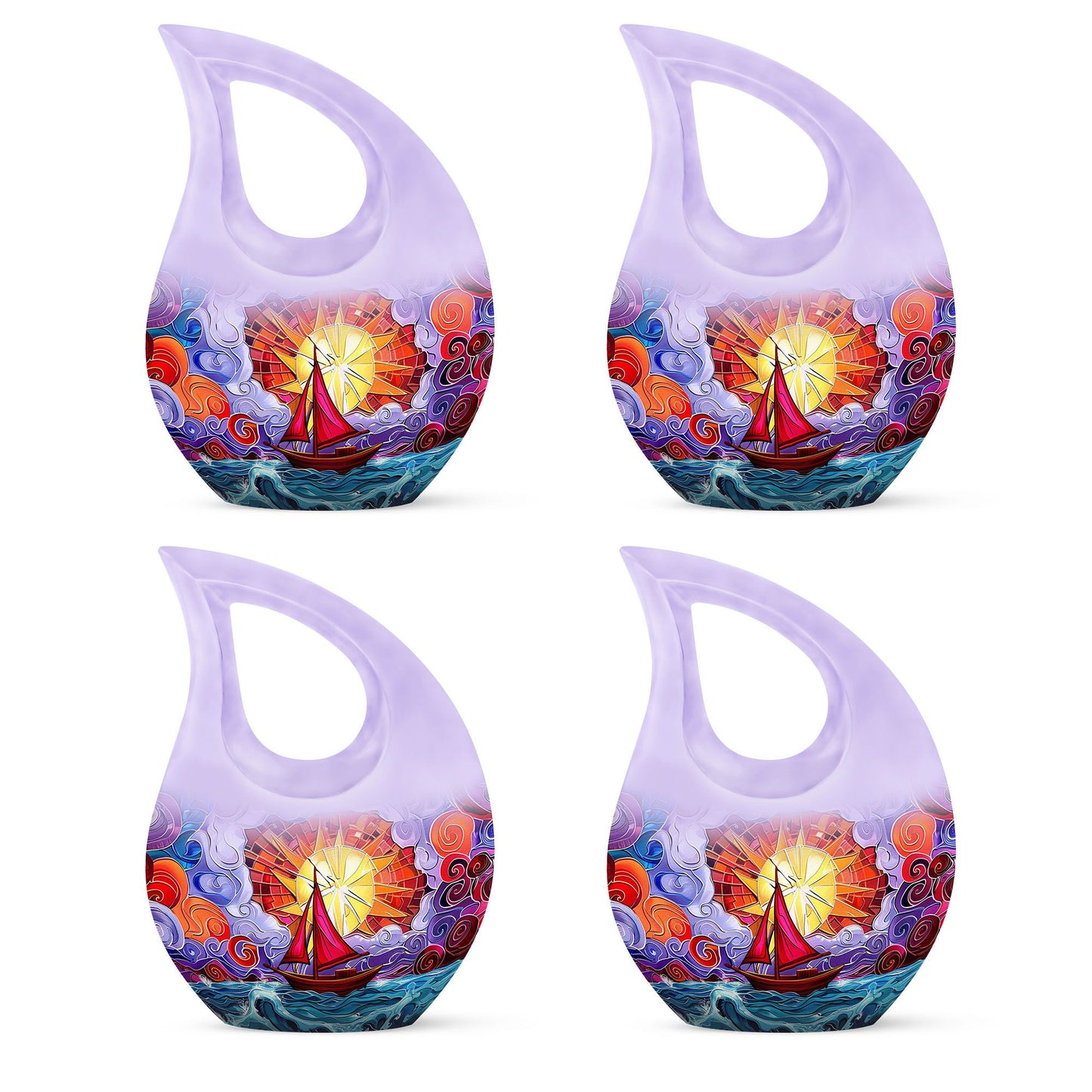 Personalized Ocean Cremation Urn for Mom - 10-inch, 200 cu in - Yatskia
