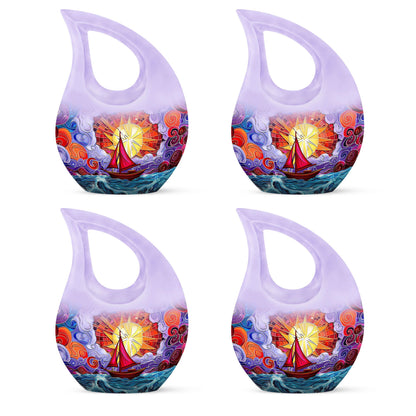 Personalized Ocean Cremation Urn for Mom - 10-inch, 200 cu in - Yatskia