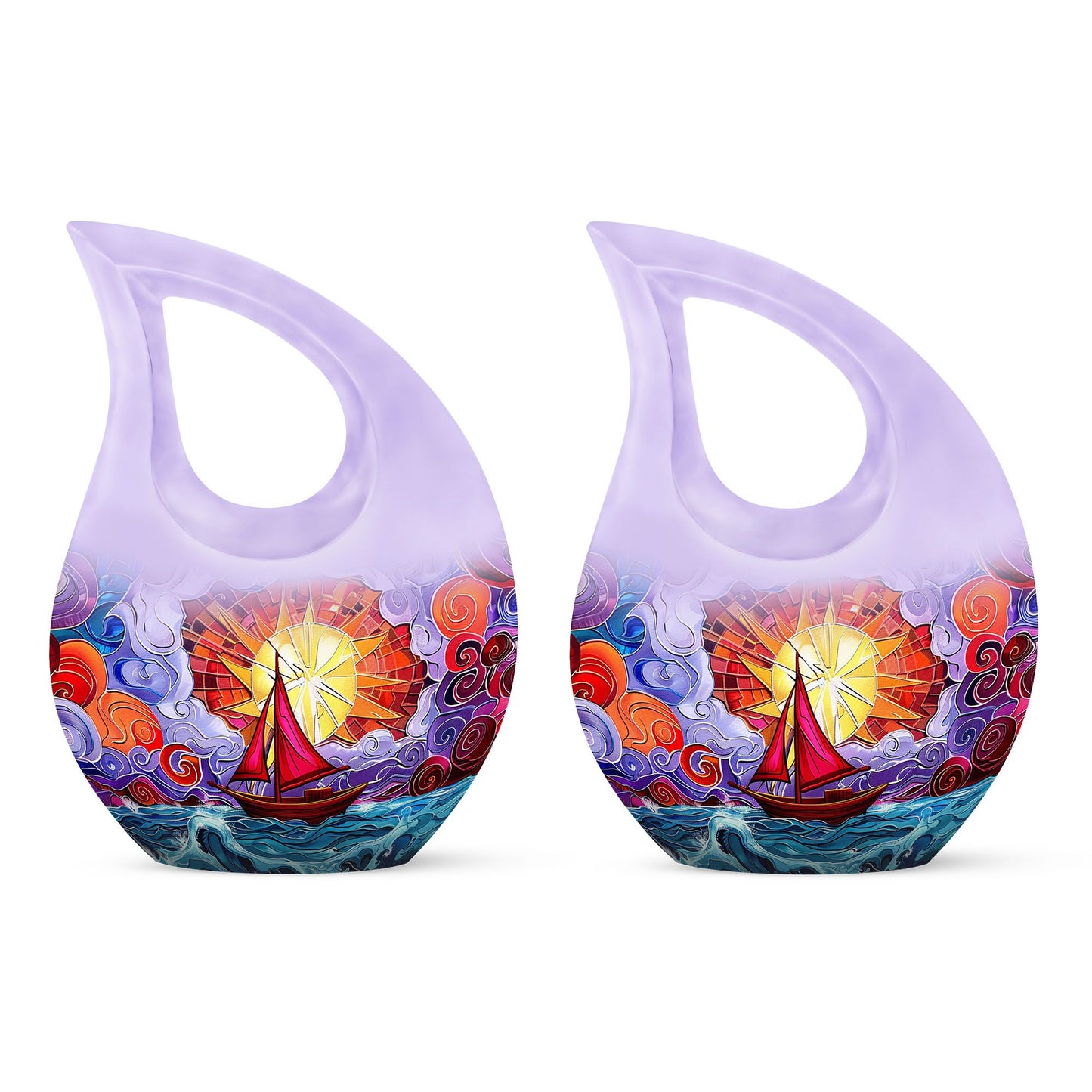Personalized Ocean Cremation Urn for Mom - 10-inch, 200 cu in - Yatskia