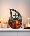 Affordable Sail Boat Urn in Cross Drop Design,