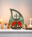 10-inch Sail Boat Urn with Cross Drop Design 