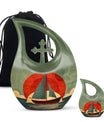 10-inch Sail Boat Urn with Cross Drop Design 