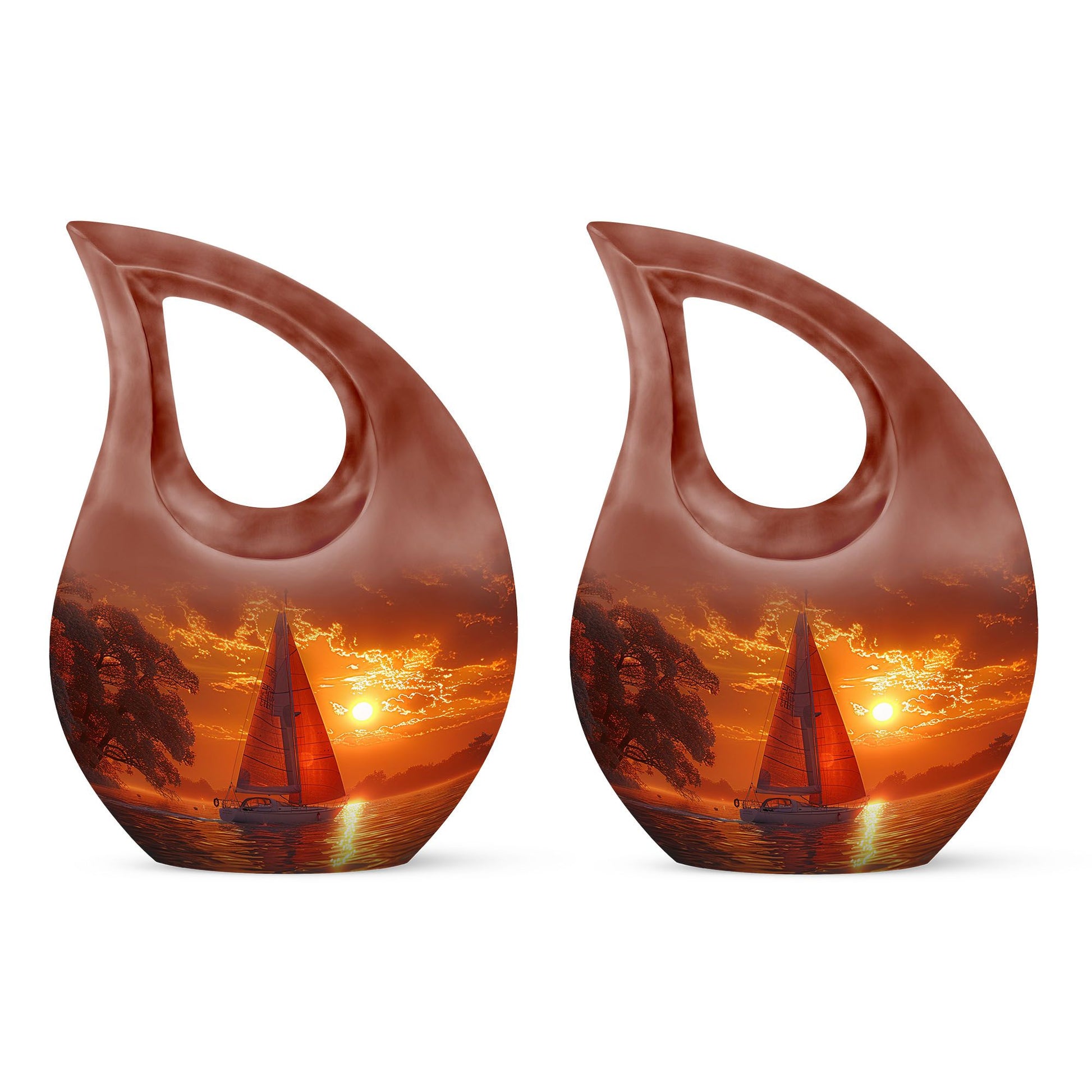 Sail Boat Memorial Urn - Small Keepsake Urns For Human Ashes