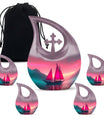 10-inch Sail Boat Urn with Cross Drop design