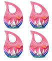 Sail Boat Memorial Urn - Pink Cremation Urn For Human Ashes For Adult